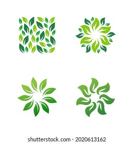 Green Tree leaf ecology nature element vector design