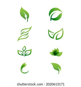 Green Tree leaf ecology nature element vector design