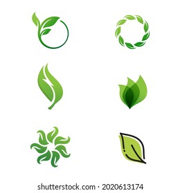 Green Tree leaf ecology nature element vector design