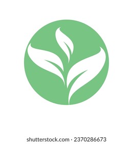 green tree leaf ecology nature element logo icon