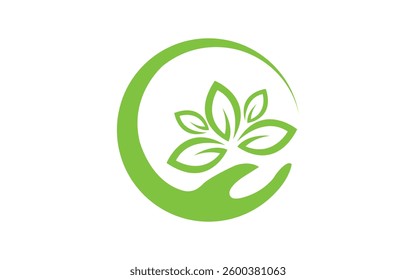 Green Tree leaf ecology nature element Tree leaf vector logo design, eco-friendly concept