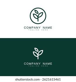 Green Tree leaf ecology nature element vector design