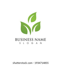  green Tree leaf  logo  ecology nature element vector