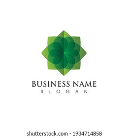 logotipo de hoja verde ecología elemento de naturaleza vector