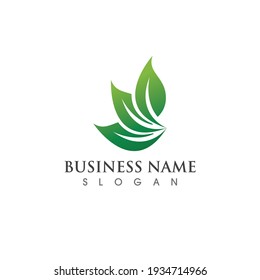  logotipo de hoja verde ecología elemento de naturaleza vector
