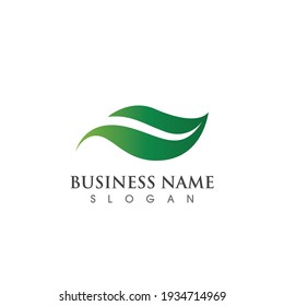  green Tree leaf  logo  ecology nature element vector