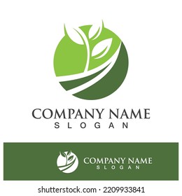 Diseño de imágenes del logotipo de la naturaleza de la hoja de árbol verde