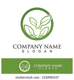 Green tree leaf nature logo images illustration design