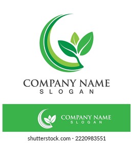 Diseño de imágenes del logotipo de la naturaleza de la hoja de árbol verde