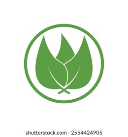 Green tree leaf nature logo images illustration design