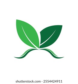 Green tree leaf nature logo images illustration design