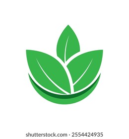 Green tree leaf nature logo images illustration design