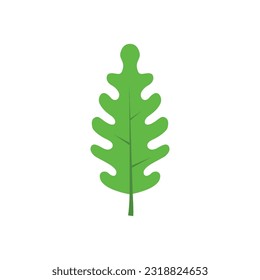 Green tree leaf vector illustration isolated on transparent background