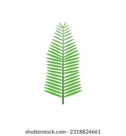 Green tree leaf vector illustration isolated on transparent background