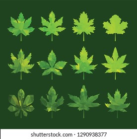 Green tree leaves abstract