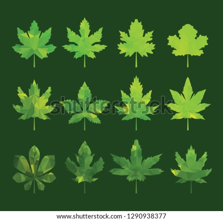 Green tree leaves abstract