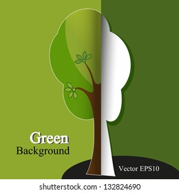 green tree with leaves background