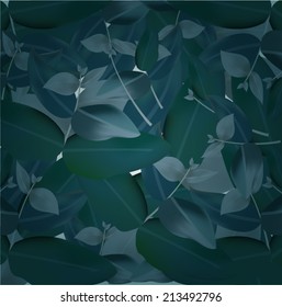 green tree leaves. Vector background