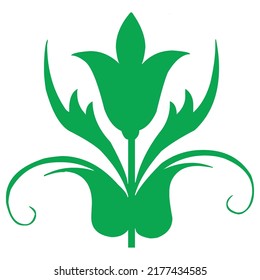 green tree with leaves vector design