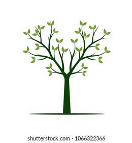 Green Tree Leaves Vector Illustration Stock Vector (Royalty Free ...