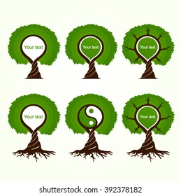 Green tree of life vector illustration budism