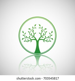 Green tree. Lifestyle concept.