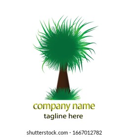 Green Tree Logo abstract design vector template.