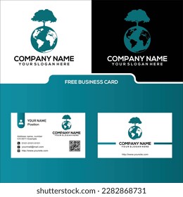 Green tree logo design. Abstract organic element vector design. Ecology Happy life Logotype concept icon. Tree logo template vector icon illustration