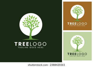 Green Tree logo design template