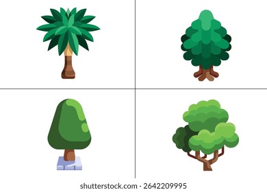 Green Tree Logo design Template vector art