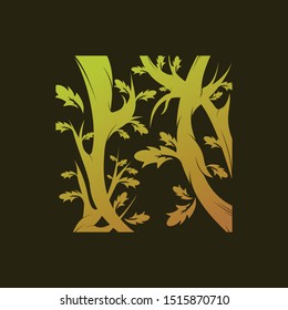 green tree logo design vector art