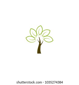 Green Tree Logo Icon Vector Design Stock Vector (Royalty Free ...