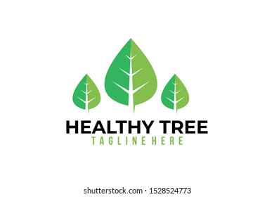 green tree logo icon vector isolated