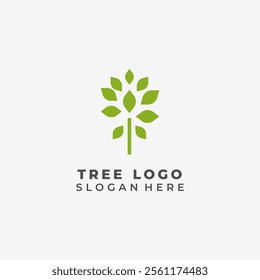 Green tree logo with a touch of futuristic style
