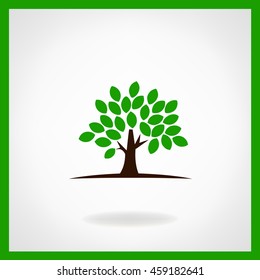green tree logo vector