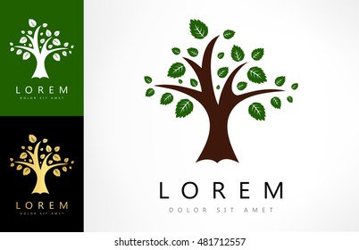 green tree logo vector