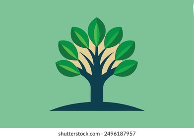 Grüne Baumlogo, Vektorgrafik