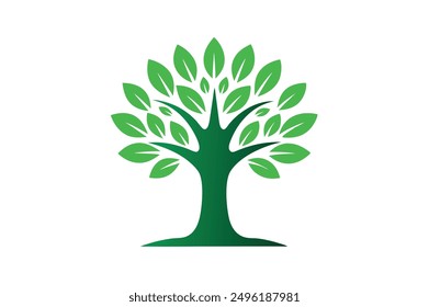 Grüne Baumlogo, Vektorgrafik