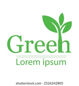 Green tree logo vector illustration.