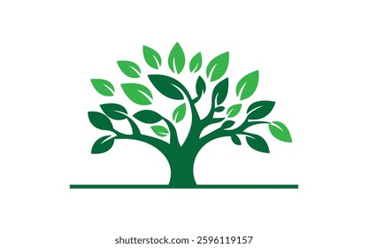 Green tree logo vector illustration Green Tree Logo Design Vector Illustration for Environmental Branding  