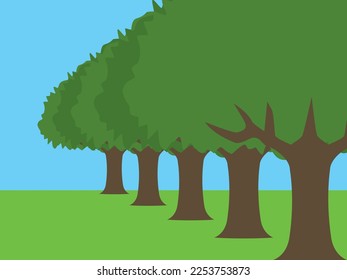 árbol verde y paisaje pradera