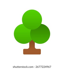 Projeto vetorial de ícone da natureza da árvore verde
