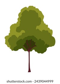 Green tree new cartoon style icon can use like design element