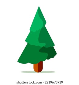 El árbol verde no está decorado con luces ni decoraciones navideñas.