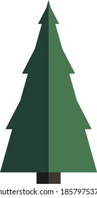 green tree on white background