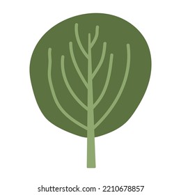 Green tree on a white background.