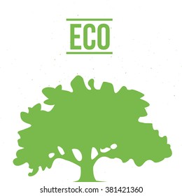 green tree on white background with word ECO