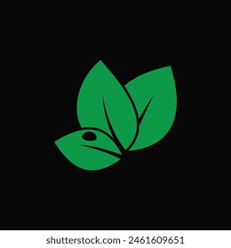 green tree page icon with green color eps