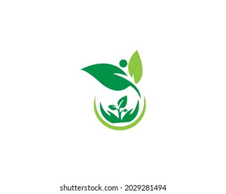 Green Tree Plant Logo Design Vektorvorlage.