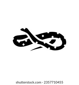 green tree python animal snake glyph icon vector. green tree python animal snake sign. isolated symbol illustration